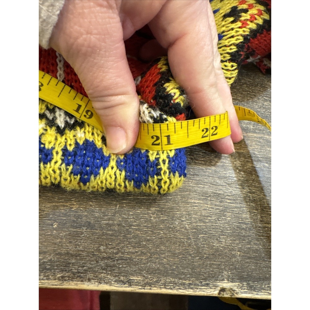 Vintage Tommy Hilfiger Knitted Jumper Sweater 100% Wool Fair Isle Ski Colorful - Picture 12 of 15